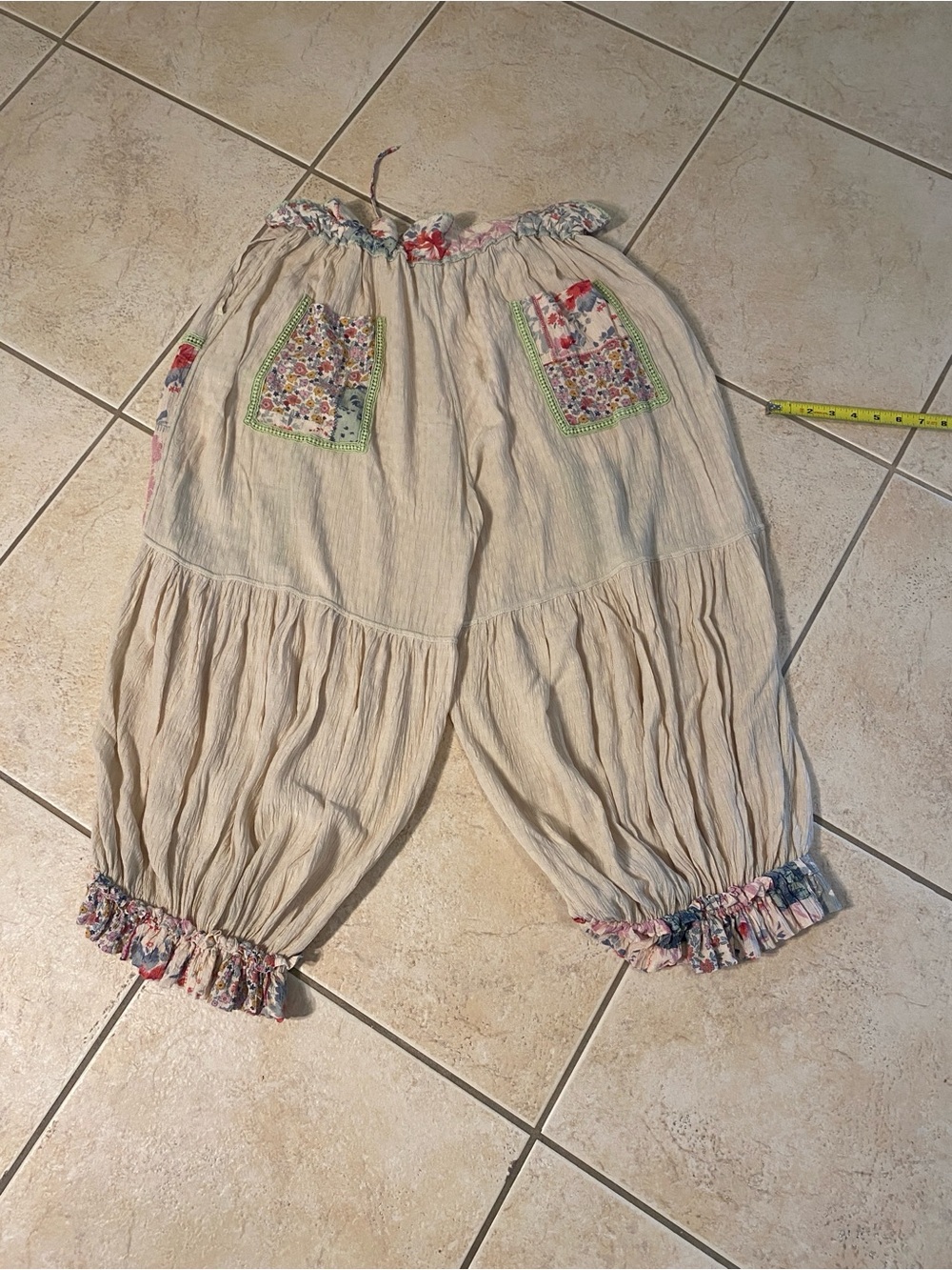 Free People Patchwork Bloomer Pantaloon Pants - Picture 11 of 11